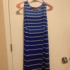 Blue striped summer dress